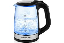 Чайник BRAYER BR-1040BK/WH 2200Вт 2,0л стекло