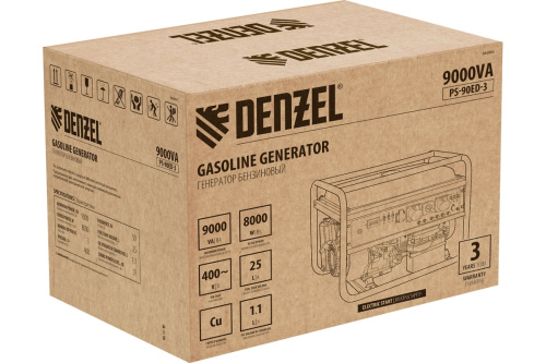 Генератор бенз. Denzel PS90ED-3 (9кВт, 230/400В,25 л, ручной/электростартер) фото 5