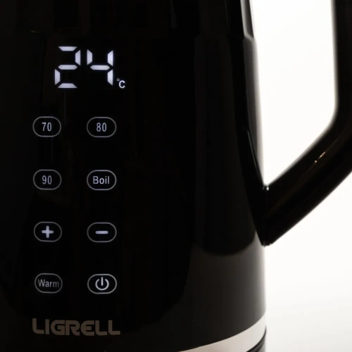 Чайник LIGRELL LEK-1787SE 1,7л 2200Вт LED металл/пластик черный фото 4