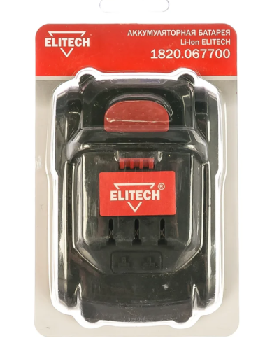 Аккумулятор Elitech 18V, 4Ач Li фото 3
