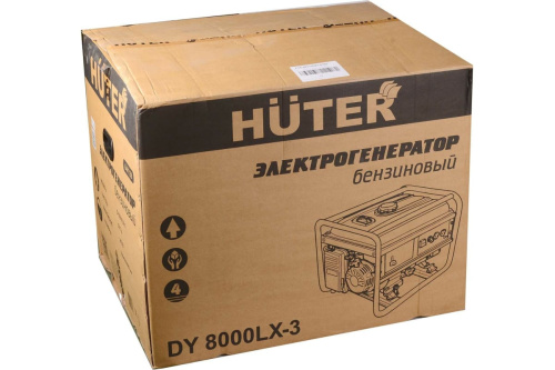 Генератор бенз. HUTER DY8000LX-3 (6,5кВт, 220В/380В, бак25л,4-тактн,од.цилиндр.двиг,колеса) фото 7