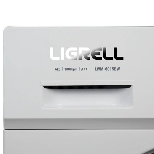 Машина стиральная LIGRELL LWM-6015BW 6кг 1000об/мин фронт загр белая фото 2