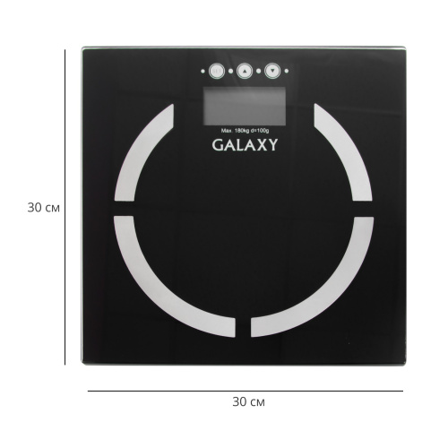 Весы напол. GALAXY GL4850 электрон. стекло, память 180кг. (1*6) фото 3