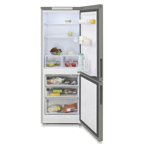 Холодильник БИРЮСА 6033М металлик с нижней камерой фото 3