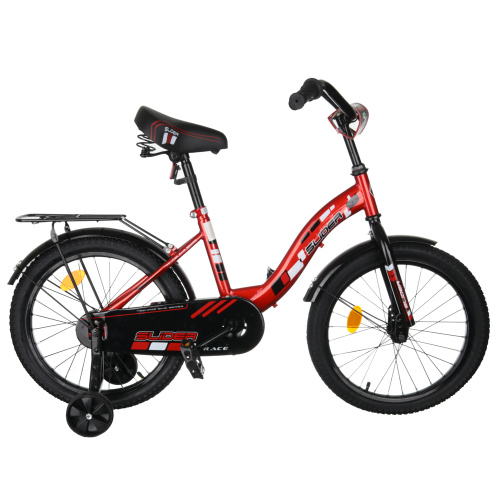 Велосипед 18" Slider добав. колеса детский красн/черный фото 2