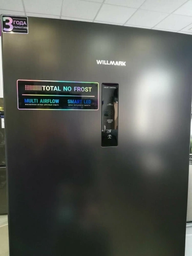 Холодильник WILLMARK RFN-454DNFD Total NoFrost темный металлик с нижней камерой фото 4