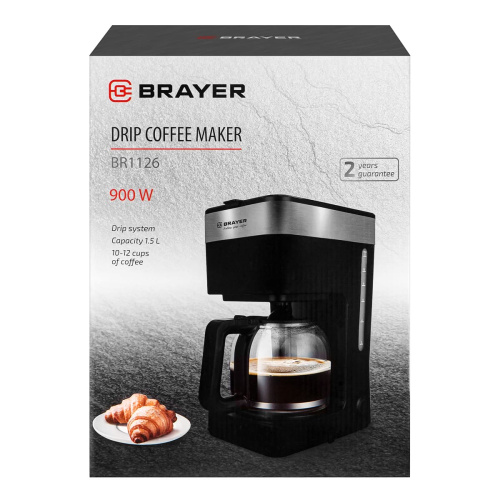 Кофеварка BRAYER BR-1126 (900Вт, 1,5л) фото 9