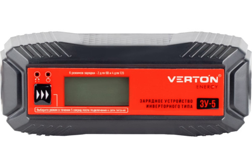 Устройство зарядное VERTON Energy 3У-5 (6/12В, 60Вт, 1,2-120Ач, LCD) фото 6