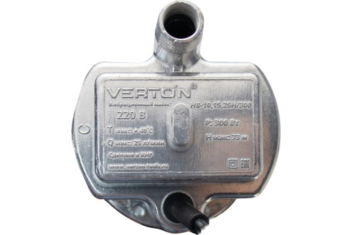 Насос вибрац Verton НВ-25Н/300 (220В, 300 Вт, 25м, D-100мм, нижн.забор фото 10