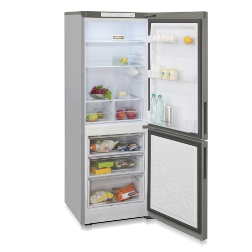 Холодильник БИРЮСА 6033М металлик с нижней камерой фото 5