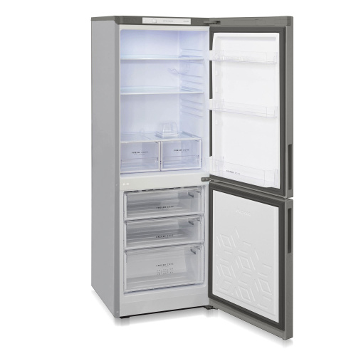 Холодильник БИРЮСА 6033М металлик с нижней камерой фото 2