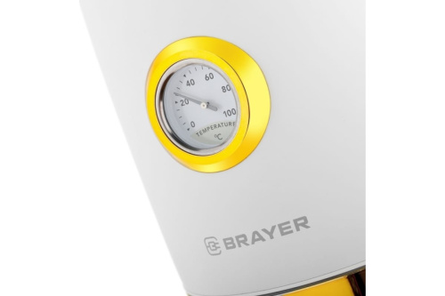 Чайник BRAYER BR-1018 2200Вт 1,7л пластик (Strix-контролер), белый/золото фото 7