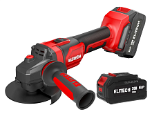 МШУ Elitech 2012БЛ (20В,бесщет.125мм, 4Ач*1.,ЗУ)