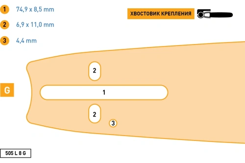 Шина Rezer сварн. 505L8G Carver 52-20, 62-20,Forward, Patriot 20" 1,5 0,325 76зв фото 3