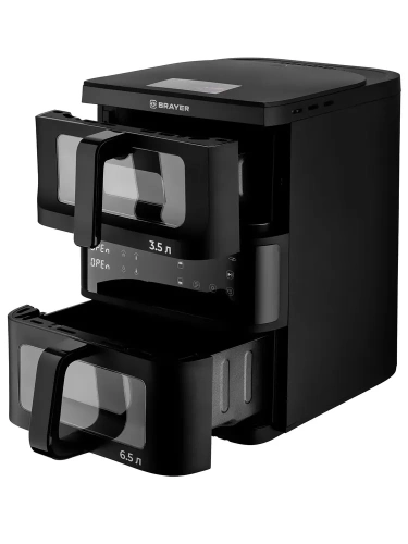 Аэрогриль BRAYER BR-2048 2500Вт, 10л, 10 реж. таймер,сенсор, 2 чаши фото 14