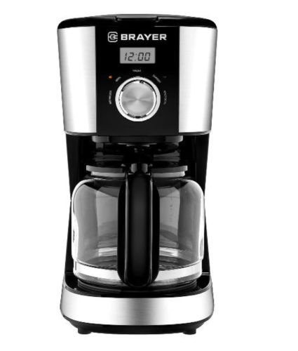 Кофеварка BRAYER BR-1122 (900Вт,1,5л,  таймер, LCD-дисп,противокап сист.) фото 2