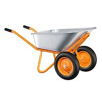Тачка строит. 2кол 120л/300кг 3,25*8 рама 0,7мм d-20мм Lutaida (WB6428A)