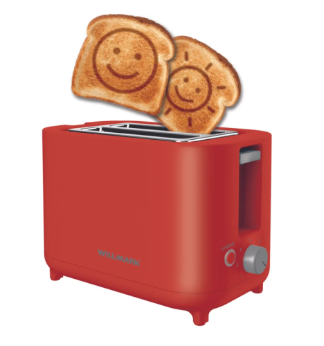 Тостер WILLMARK WTS-9212 (950Вт, 2ломт.7степ.ожарки,поддон д/крошек)