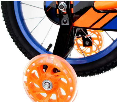 Велосипед 16" Slider Race добав. колеса,корзина, детский оранж/синий фото 7