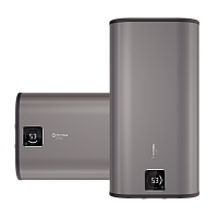 Водонагреватель 80л THERMEX Fora 80, 2кВт, нерж.бак вертик/гориз плоский, эл. управ. серый