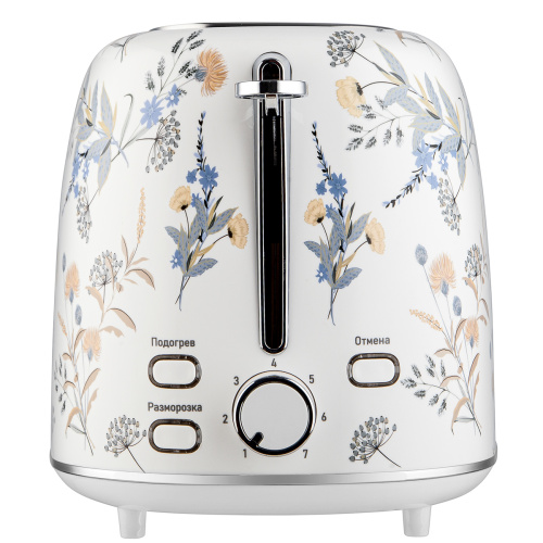 Тостер BRAYER BR-2103 1080Вт, 2ломтика,7реж.под. д/крошек.размораж. подогрев фото 2