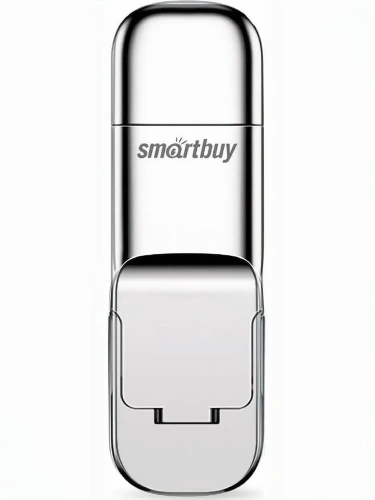 Флеш накопитель 128GB Smartbuy USB 3.0, чт до 75 Мб/с, зап до 25 Мб/с серый
