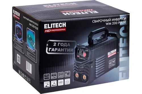 Инвертор сварочный ELITECH WM 200 PUL (110-275В., 6,2кВт, 10-200А, О1,6-6мм., 3,5кг., LCD-дисп. ММА) фото 8 Инвертор сварочный ELITECH WM 200 PUL (110-275В., 6,2кВт, 10-200А, О1,6-6мм., 3,5кг., LCD-дисп. ММА) фото 8