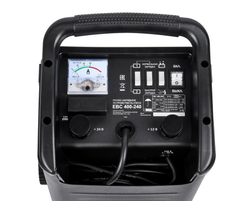 Устройство пуско-зарядное ELITECH EBC 400/240 (12/24В,1,6/8кВт,40-700А,заряд 18/40А,пуск 240А) фото 5