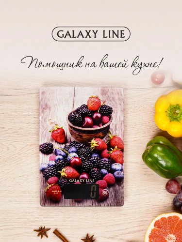 Весы кухон. GALAXY GL2819 электрон. 8кг. стекло фото 2