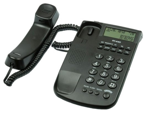 Телефон Ritmix RT-440 проводной черный фото 4