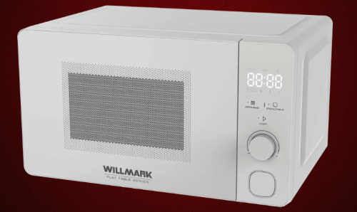 СВЧ печь WILLMARK WMO-206SWF 700Вт 20л эл.упр. белая, без поворотного стола