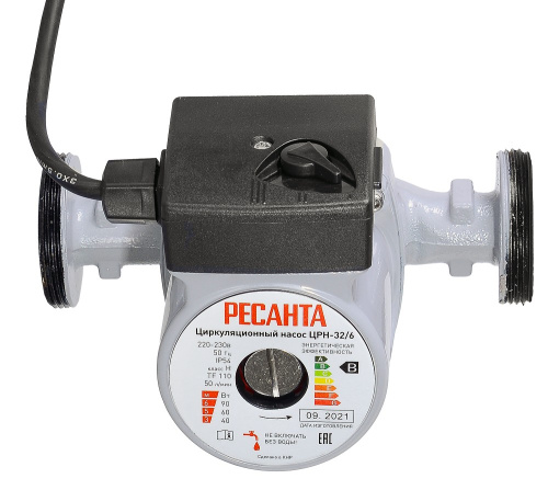 Насос циркуляц Ресанта ЦРН-32/6 (220V 90Вт. H-6м. 50л/мин. 9,87 атм. чугун/алюм, шнур)