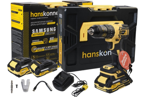 Шуруповерт Hanskonner HCD2065PRO (18В,65Нм,1*2Ач,1*4Ач, 1650об/мин,бесщ.) фото 12