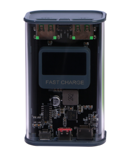 Аккумулятор мобильный (power bank) CRR-28, 10000 мАч, 2USB, 3А, дисплей, быстрая зарядка, серый фото 3