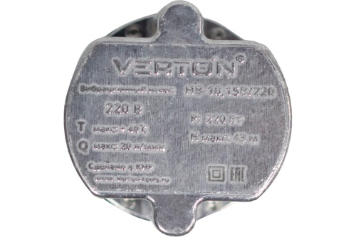 Насос вибрац Verton НВ-10В/220 (220В, 220 Вт, 10м, D-76мм, верх.забор фото 3