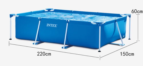 Бассейн каркасный 220*150*60см 1662л Rectangular Frame INTEX 28270 фото 3 Бассейн каркасный 220*150*60см 1662л Rectangular Frame INTEX 28270 фото 3