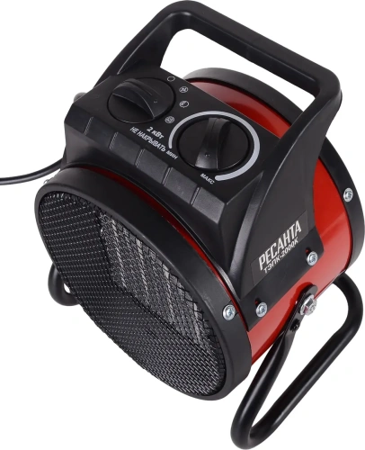 Пушка эл. 2/1кВт Ресанта ТЭПК-2000К (120 куб.м/ч керам.нагреват.элемент) кругл корпус фото 4