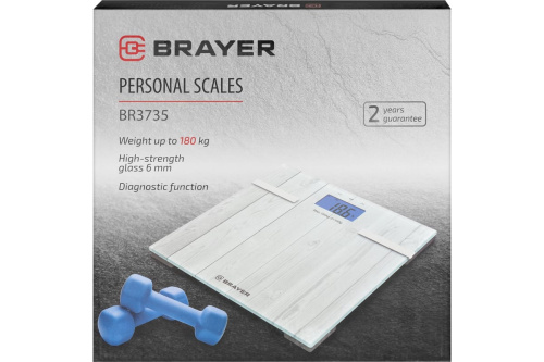 Весы напол. BRAYER BR-3735 электрон. диагностические180 кг. фото 3