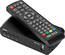 Ресивер цифровой DVB-T2/C HD Эфир HD-215 пластик, кабельное ТВ, дисплей, DOLBY DIGITAL