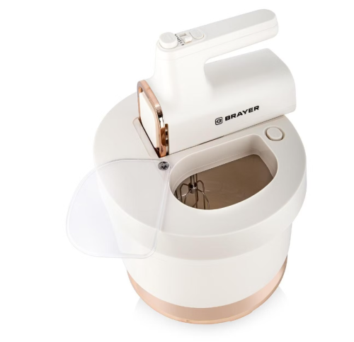 Миксер BRAYER BR-1310 (500Вт,6скор.турбо,4 насад, вращ. чаша 3,5л) фото 7