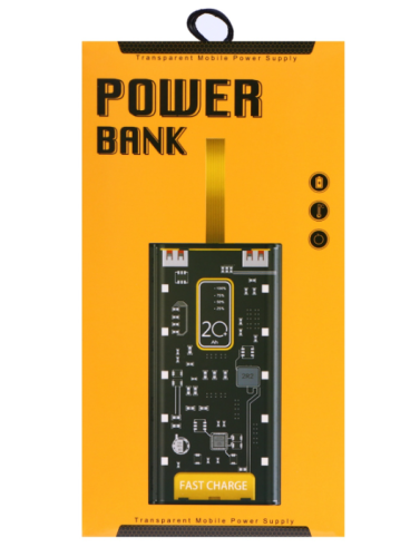 Аккумулятор мобильный (power bank) CRR-33, 20000 мАч, 2USB, Type-C, 2 А, дисплей, чёрный фото 6