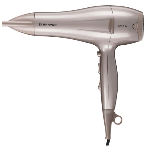 Фен BRAYER BR-3006 2200Вт 2скор.3 реж. концентратор/хол.воздух, шнур 1,5м