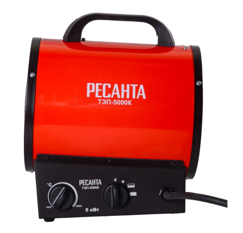 Пушка эл. 5/2,5кВт Ресанта ТЭП-5000К (380В, 450 куб.м/ч) круглая фото 3