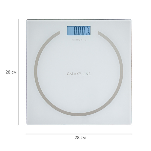 Весы напол. GALAXY GL4815 электрон. стекло 180кг. фото 3