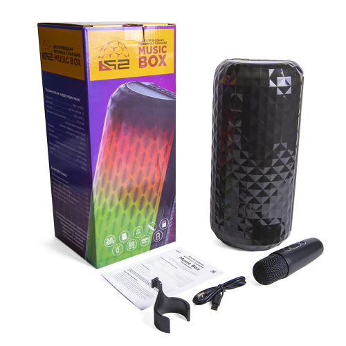 Колонка портативная Music Box B52 10Вт, 1200мАч, FM, USB, Bluetooth 5.3, подсветка, микрофон фото 5
