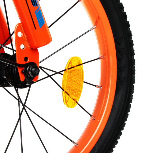 Велосипед 16" Slider добав. колеса детский черн/оранж. неон фото 8