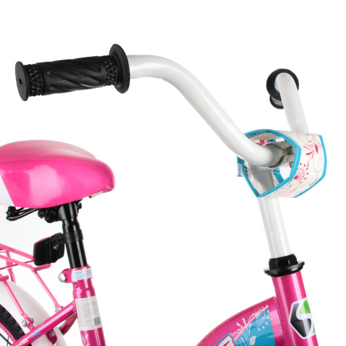 Велосипед 18" Slider добав. колеса детский роз/белый фото 3
