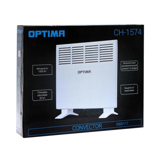 Конвектор OPTIMA CH-1574 (1500Вт,контроль температуры,крепл.на стену) фото 3