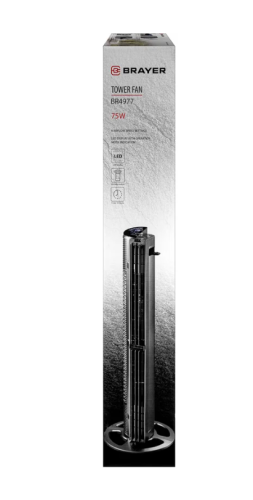 Вентилятор BRAYER BR-4977 колонный 75Вт, 6ск, 102см, вращ. 70° ДУ фото 10 Вентилятор BRAYER BR-4977 колонный 75Вт, 6ск, 102см, вращ. 70° ДУ фото 10