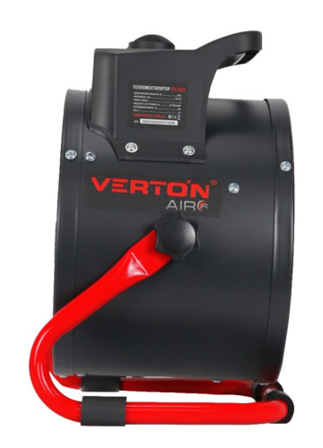 Пушка эл. 3/1,5кВт Verton Air EH 3C/SQ (220В, 330м.куб./ч, термостат, меткерам. круг. корп) фото 7